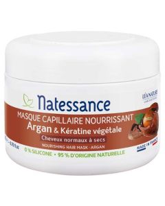 Natessance Masque Capillaire Nourrissant Argan & Kératine Végétale 200ml