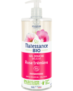 Natessance Gel Douche Délicat Rose Trémière 1L