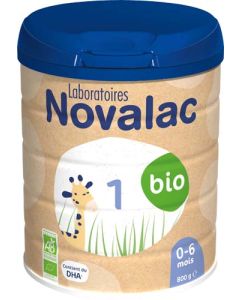 Novalac 1 Lait Infantile Bio 0-6 mois 800g