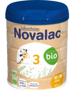 Novalac 3 Lait Infantile Bio 10-36 mois 800g