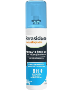 Parasidose Spray Antimoustiques et Tiques Zone Tempérée 100ml