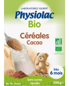 Physiolac Bio Céréales Cacao 200g