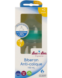Luc et Léa Biberon en Plastique Anti-Colique 150ml    