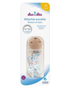 Luc et Léa Attache-Sucette Bois et Tissu