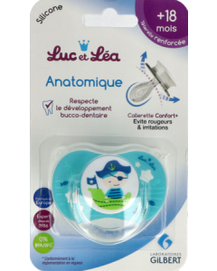 Luc et Léa Sucette Anatomique Motif Pirate +18 mois
