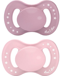Luc et Léa Duo Sucettes 0-6 mois Anatomiques Rose
