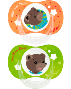 Luc et Léa Sucette Physiologique Petit Ours Brun 6-18 mois x2