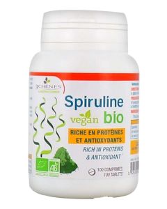 3 Chênes Bio Spiruline de Production Biologique 60 Comprimés