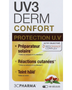 3c Pharma Uv3derm Confort Gélules x60