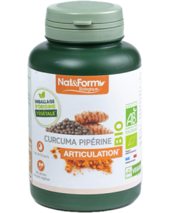 Nat&Form Bio Curcuma Piperine Gélules Végétales x200