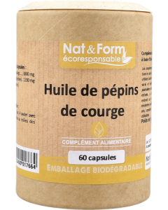 Nat&Form Ecoresponsable Huile de Pepins de Courge Capsules x60