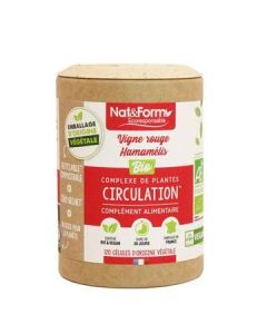 Nat&Form Ecoresponsable Vigne Rouge Hamamélis Bio Gélules Végétales x120