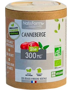 Nat&Form Ecoresponsable Canneberge Bio Gélules Végétales x200