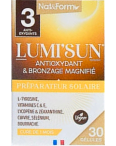 Nat&Form Expert Lumi'sun Préparateur Solaire Gélules x30