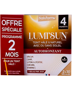 Nat&Form Expert Lumi'sun Autobronzant Gélules 30x2