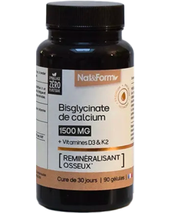 Nat&Form Premium Complexe Calcium D3 K2 Gélules Végétales x90