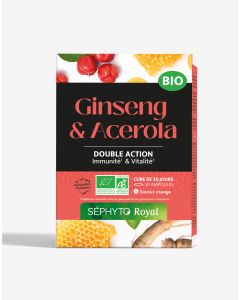 Séphyto Royal Ginseng & Acérola Bio 30 ampoules