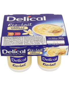 Delical Riz Lait Vanille 4x200g