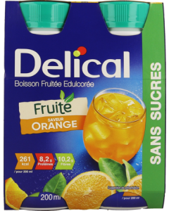 Delical Boisson Fruitée Orange Edulcorée 4x200ml