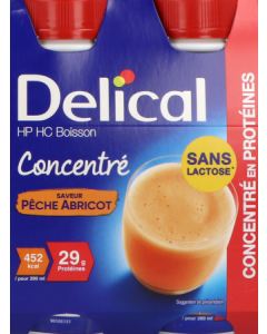 Delical Concentré Pêche-Abricot 4x200ml