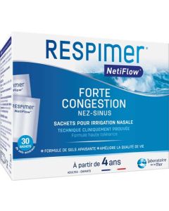 Respimer Netiflow Recharge pour Irrigation Nasale 30 Sachets