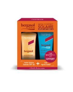 Noreva Bergasol Sublim Coffret - Huile Solaire Satinee Spf30 & Lait Après Solaire  Huile : 125ml
Lait : 100ml