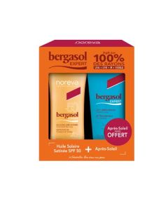 Noreva Bergasol Expert Coffret - Huile Solaire Satinée Spf50 & Lait Après-Soleil  Huile : 150ml
Lait : 100ml