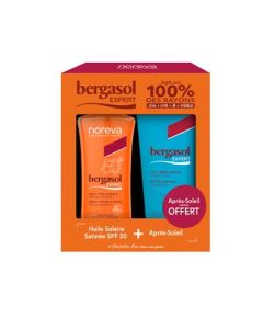 Noreva Bergasol Expert Coffret - Spray Spf50+  & Lait Après-Soleil Spray : 125ml
Lait : 100ml
