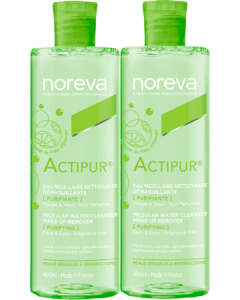 Noreva Actipur Eau Micellaire Nettoyante Démaquillante 2x400ml