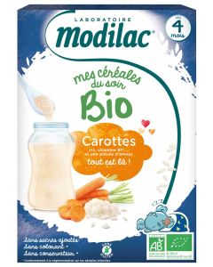Modilac Céréales Bio Riz Carottes 250 g