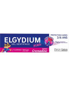 Elgydium Kids Dentifrice 3/6 ans Grenadine Protection Carries Reformulation 50ml