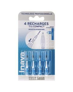 Inava Trio Compact Brossette Recharge Bleu x3