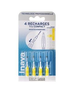 Inava Trio Compact Brossette Recharge Jaune X3