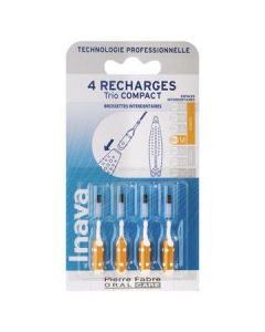 Inava Trio Compact Brossette Recharge Orange X3