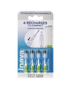 Inava Trio Compact Brossette Recharge Verte x3