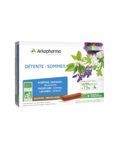 Arkopharma Arkofluides Détente et Sommeil Bio  20 ampoules