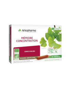 Arkopharma Arkofluides Mémoire et Concentration Bio 20 ampoules