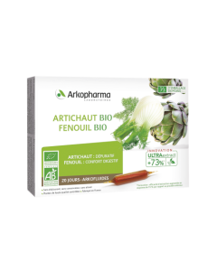 Arkopharma Arkofluides Artichaut et Fenouil Bio 20 ampoules