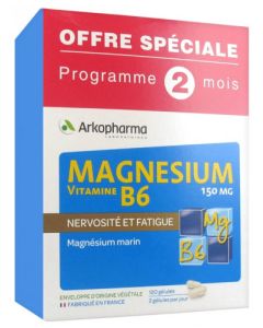 Arkopharma Magnésium et Vitamine B6 120 gélules