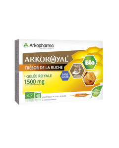 Arkopharma Arkoroyal Gelée Royale Bio sans Sucre 20 ampoules