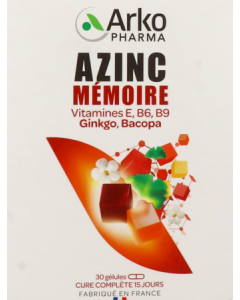 Arkopharma Azinc Mémoire Gelules 30