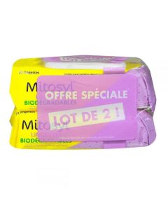 Mitosyl Lingettes Biodégradables Lot de 2 x 72 Lingettes