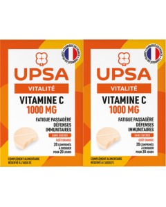 UPSA Vitamine C 1000mg Comprimés à Croquer 20 x2