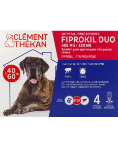 Clement Thekan Fiprokil Duo Spot On Chien 40/60 kilos x4
