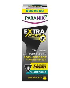 Paranix Extra Fort 5 Minutes Shampooing Anti-Poux et Lentes + Peigne 200 ml