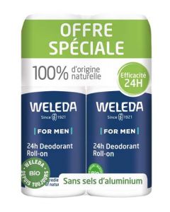 Weleda Duo Déodorant Roll-On 24H Homme 2x50 ml
