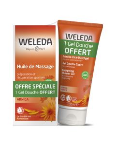 Weleda Duo Huile de Massage 200ml + Gel Douche à l'Arnica 