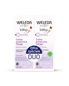 Weleda Duo Crème protectrice Visage Mauve Blanche 2 x 50 ml