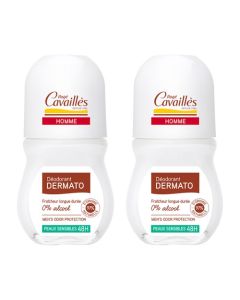 Rogé Cavaillès Homme Déodorant Dermato Peaux Sensibles 48H Roll-On Lot de 2 x 50 ml