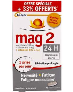 Mag 2 Magnésium Marin 45 + 15 comprimés offerts